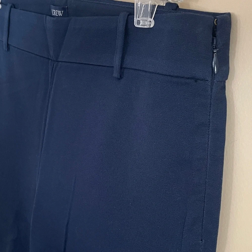J. Crew Navy Blue Winnie Crop Ankle Pants Size 8 Office Stretch NWT H5159